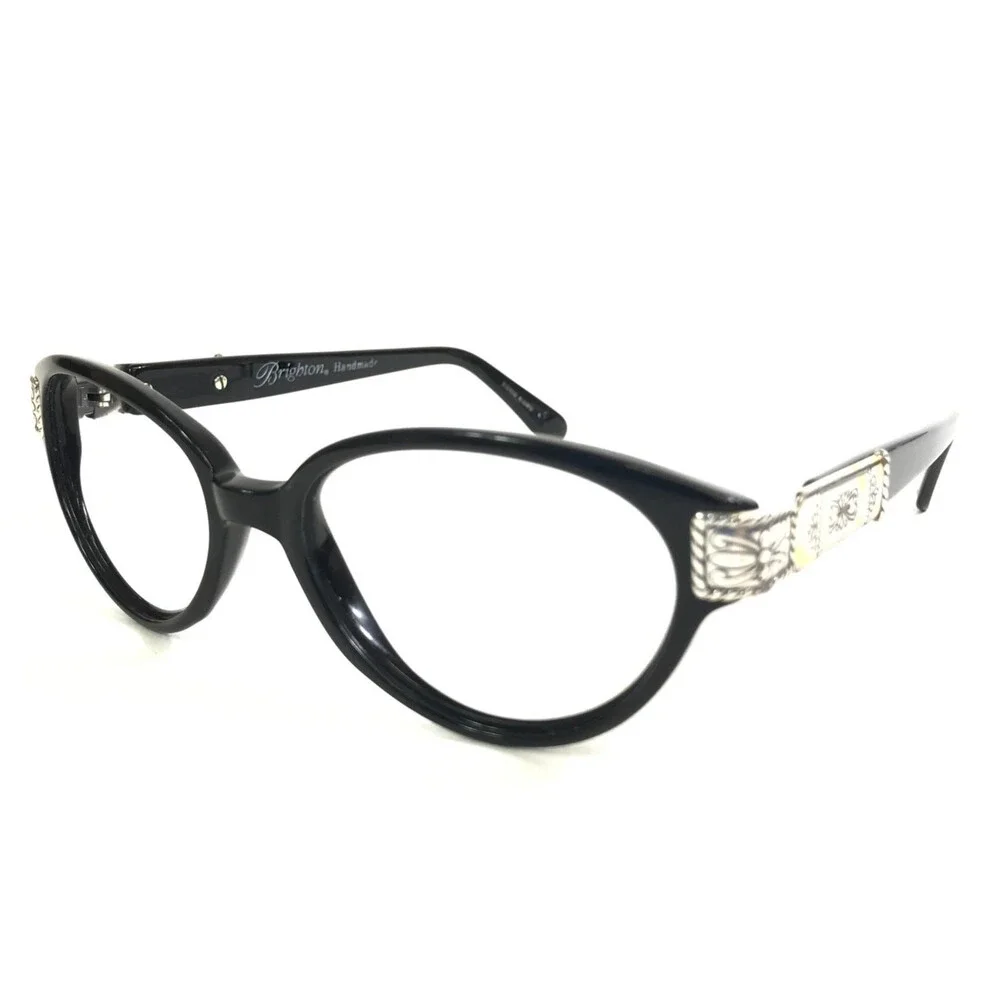 Brighton Eyeglasses Frames Good Day Sunshine Black Silver Full Rim 53-17-135